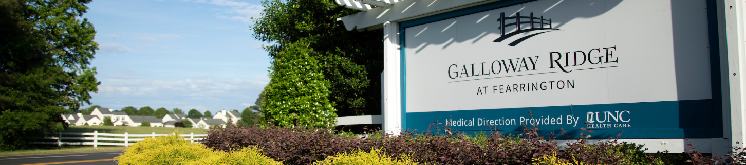 On-site health services page header — nurse with senior resident